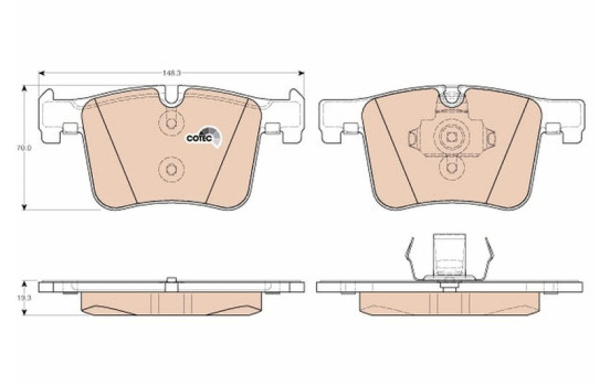 Brake Pad Set, disc brake COTEC GDB1942 TRW, Image 2