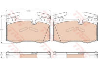 Brake Pad Set, disc brake COTEC GDB1948 TRW