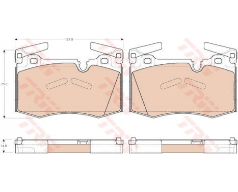 Brake Pad Set, disc brake COTEC GDB1948 TRW