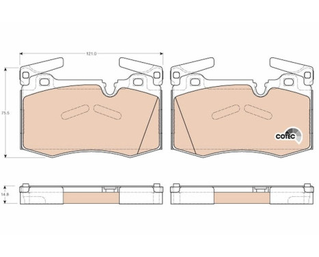 Brake Pad Set, disc brake COTEC GDB1948 TRW, Image 2