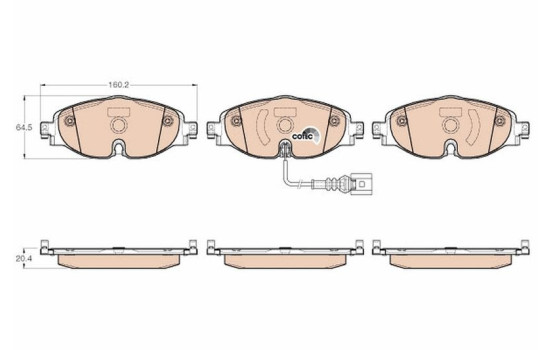 Brake Pad Set, disc brake COTEC GDB1956 TRW, Image 4
