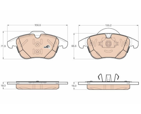 Brake Pad Set, disc brake COTEC GDB1960 TRW, Image 2