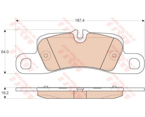 Brake Pad Set, disc brake COTEC GDB1962 TRW