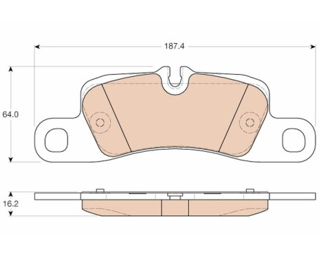 Brake Pad Set, disc brake COTEC GDB1962 TRW, Image 2