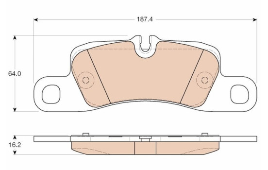 Brake Pad Set, disc brake COTEC GDB1962 TRW, Image 2