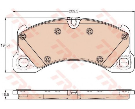 Brake Pad Set, disc brake COTEC GDB1969 TRW