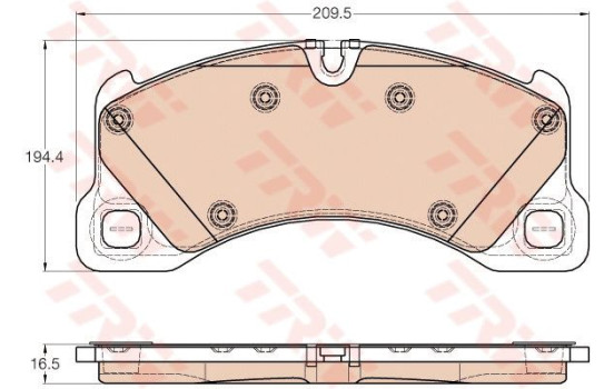 Brake Pad Set, disc brake COTEC GDB1969 TRW