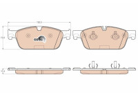 Brake Pad Set, disc brake COTEC GDB1970 TRW