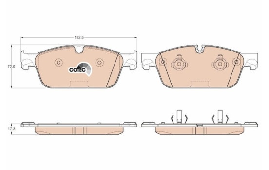 Brake Pad Set, disc brake COTEC GDB1970 TRW