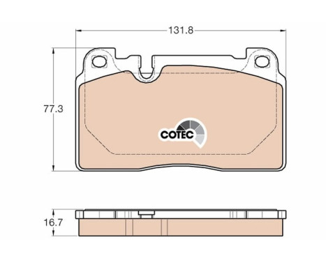 Brake Pad Set, disc brake COTEC GDB1974 TRW, Image 2