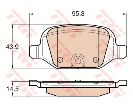 Brake Pad Set, disc brake COTEC GDB1981 TRW