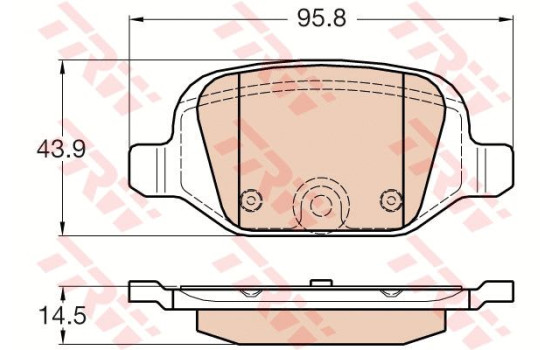 Brake Pad Set, disc brake COTEC GDB1981 TRW
