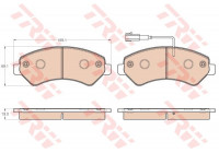 Brake Pad Set, disc brake COTEC GDB1982 TRW