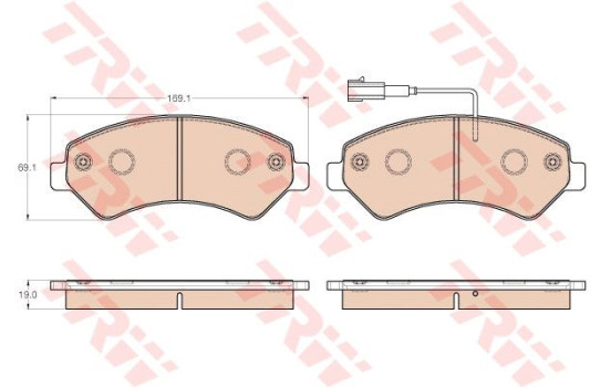 Brake Pad Set, disc brake COTEC GDB1982 TRW