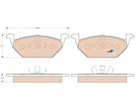 Brake Pad Set, disc brake COTEC GDB1984 TRW, Image 8