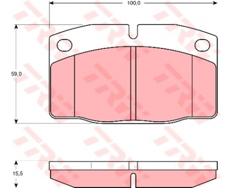 Brake Pad Set, disc brake COTEC GDB199 TRW