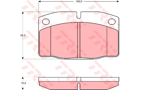 Brake Pad Set, disc brake COTEC GDB199 TRW