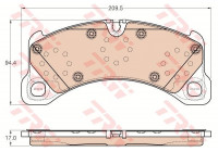 Brake Pad Set, disc brake COTEC GDB2004 TRW