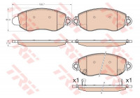 Brake Pad Set, disc brake COTEC GDB2006 TRW