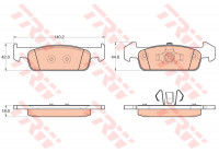 Brake Pad Set, disc brake COTEC GDB2018 TRW