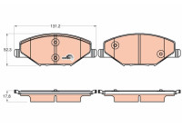 Brake Pad Set, disc brake COTEC GDB2027 TRW