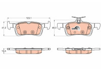 Brake Pad Set, disc brake COTEC GDB2037 TRW