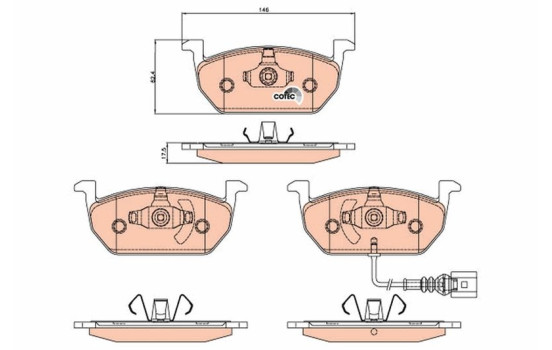 Brake Pad Set, disc brake COTEC GDB2080 TRW, Image 2
