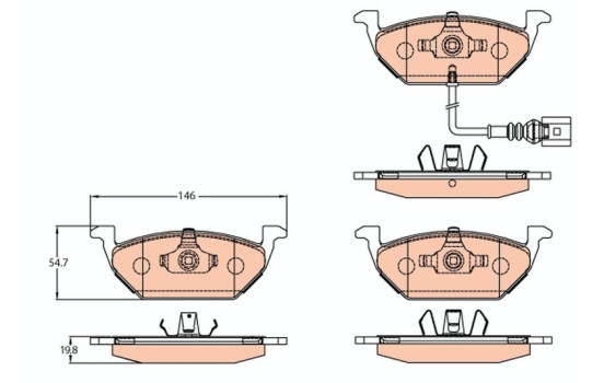 Brake Pad Set, disc brake COTEC GDB2108 TRW, Image 2