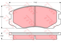 Brake Pad Set, disc brake COTEC GDB3046 TRW