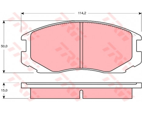 Brake Pad Set, disc brake COTEC GDB3046 TRW