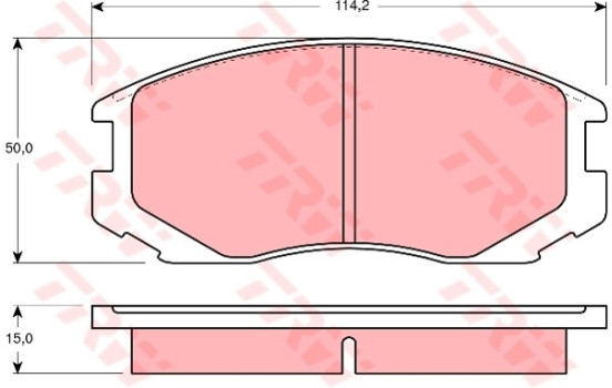 Brake Pad Set, disc brake COTEC GDB3046 TRW