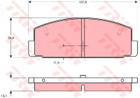 Brake Pad Set, disc brake COTEC GDB3088 TRW