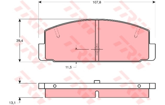 Brake Pad Set, disc brake COTEC GDB3088 TRW
