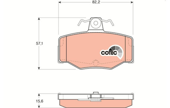Brake Pad Set, disc brake COTEC GDB3092 TRW, Image 2