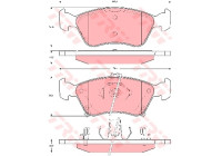 Brake Pad Set, disc brake COTEC GDB3163 TRW