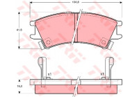 Brake Pad Set, disc brake COTEC GDB3165 TRW
