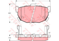 Brake Pad Set, disc brake COTEC GDB3170 TRW