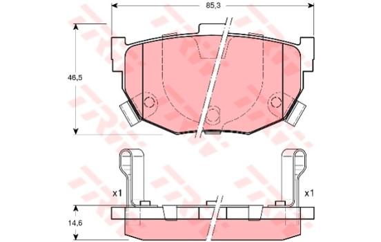 Brake Pad Set, disc brake COTEC GDB3170 TRW
