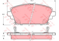 Brake Pad Set, disc brake COTEC GDB3186 TRW