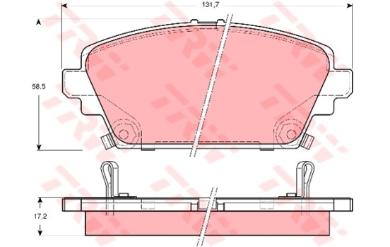 Brake Pad Set, disc brake COTEC GDB3186 TRW