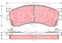 Brake Pad Set, disc brake COTEC GDB3192 TRW