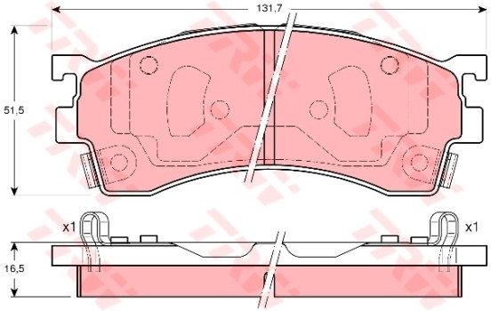 Brake Pad Set, disc brake COTEC GDB3192 TRW