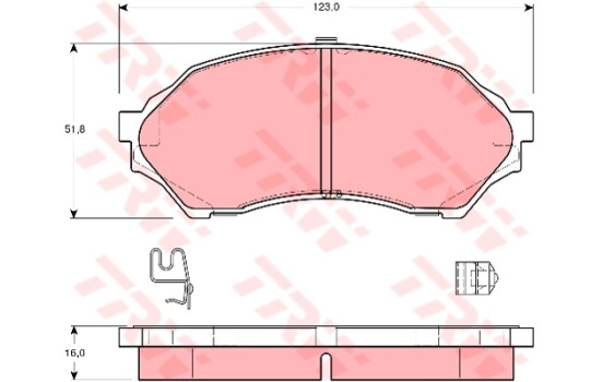 Brake Pad Set, disc brake COTEC GDB3193 TRW