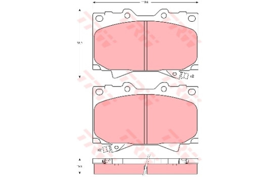 Brake Pad Set, disc brake COTEC GDB3197 TRW