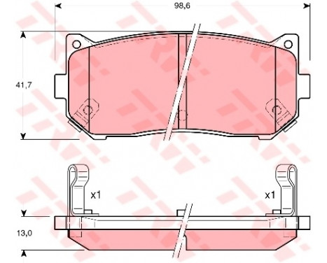 Brake Pad Set, disc brake COTEC GDB3203 TRW