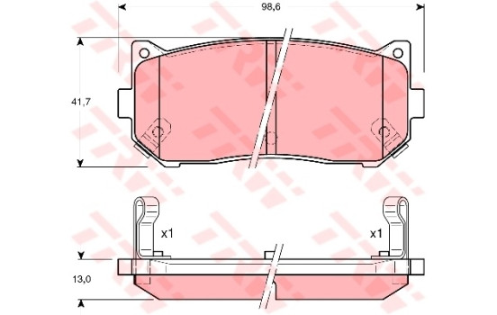 Brake Pad Set, disc brake COTEC GDB3203 TRW