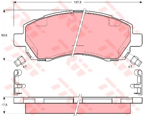 Brake Pad Set, disc brake COTEC GDB3205 TRW