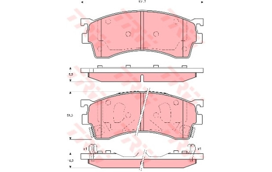 Brake Pad Set, disc brake COTEC GDB3209 TRW