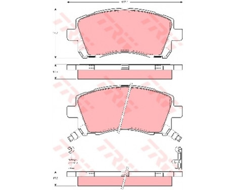 Brake Pad Set, disc brake COTEC GDB3217 TRW