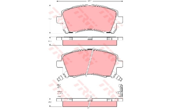 Brake Pad Set, disc brake COTEC GDB3217 TRW
